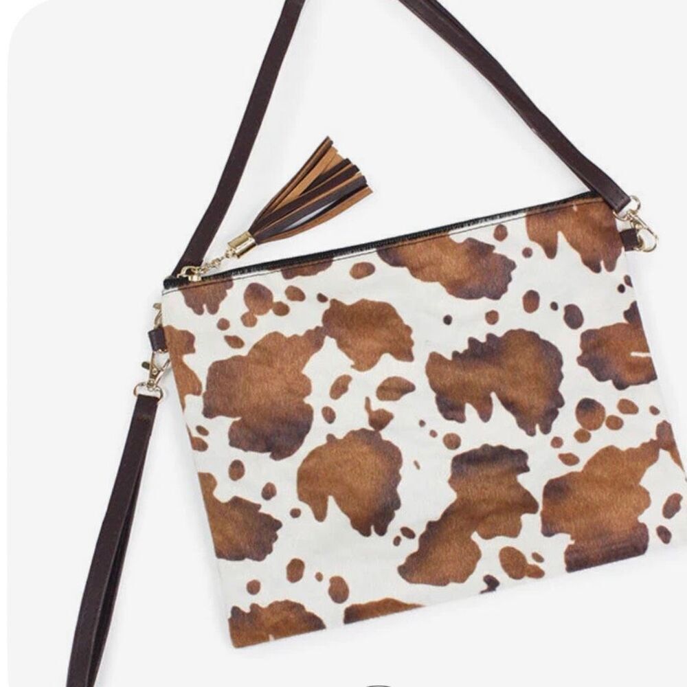 NWT L.I.B. New York faux pony fur crossbody bag